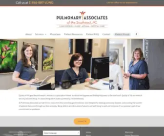 Pulmonarydocs.com(Pulmonary Associates of the South East is located in Birmingham) Screenshot