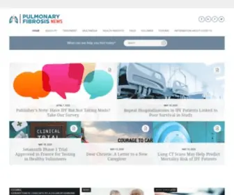 Pulmonaryfibrosisnews.com(Pulmonary Fibrosis News Home) Screenshot