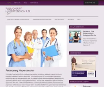 Pulmonaryhypertensionrn.com(Information for patients living with pulmonary hypertension (PH)) Screenshot