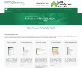 Pulmonaryrehab.com.au(Pulmonary Rehabilitation Toolkit) Screenshot