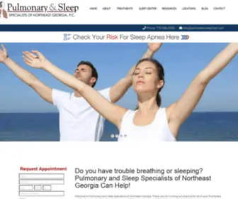 Pulmonarysleepmed.com(Pulmonary & Sleep Specialists) Screenshot