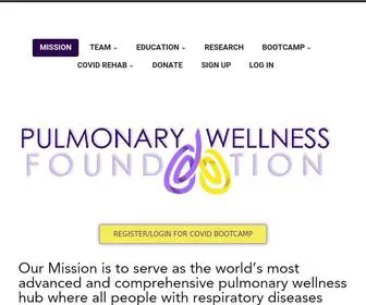 Pulmonarywellness.org(Pulmonary Wellness Foundation) Screenshot