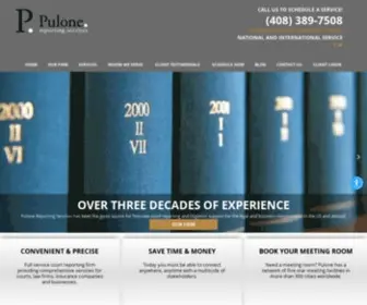 Pulone.com(Video Conferencing & Court Reporting Service in San Jose) Screenshot