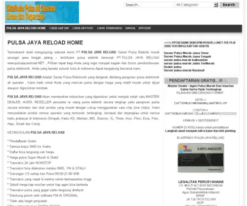 Pulsajayareload.net(PT PULSA JAYA RELOAD NET Situs Resmi PULSA MURAH all operator Distributor Pulsa Murah Wonogiri PULSA JAYA RELOAD) Screenshot