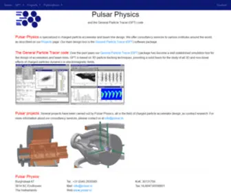 Pulsar.nl(Pulsar Physics and the General Particle Tracer (GPT) code) Screenshot