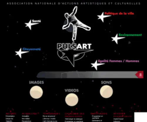 Pulsart.org(Association Nationale d'Actions Artistiques et Culturelles) Screenshot