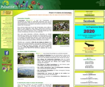 Pulsatille.com(Organisation de stages de botaniques) Screenshot