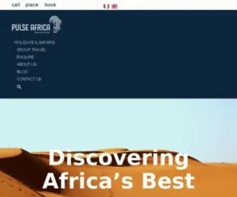 Pulseafrica.com(Your dream African holiday) Screenshot