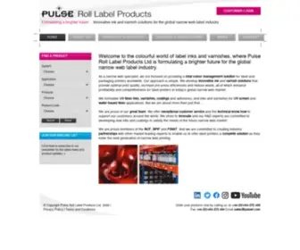 Pulserl.com(Innovative ink and varnish solutions for the global narrow web label industry) Screenshot