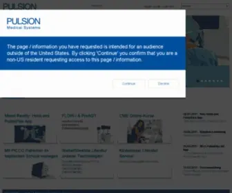Pulsion.com(PULSION Medical Systems SE) Screenshot