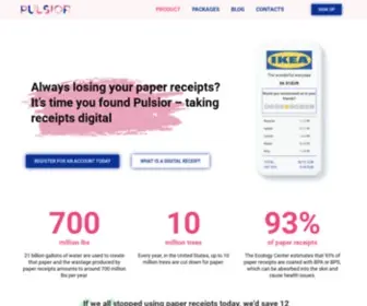 Pulsior.io(Digital receipts for brick and mortar businesses) Screenshot
