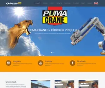 Pumacrane.com(Hidrolik vinç imalatı) Screenshot