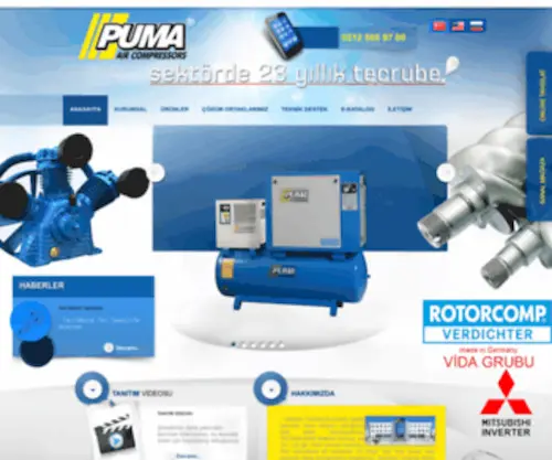 Pumakompresor.com.tr(Puma Kompresör) Screenshot