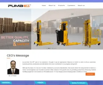 Pumalift.net(PUMA LIFT TRUCKS PVT LTD) Screenshot