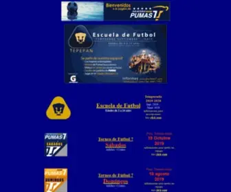 Pumas7.com(Club de Futbol Soccer Pumas7) Screenshot