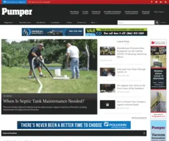 Pumper.com(Dedicated to the Liquid Waste Industry) Screenshot