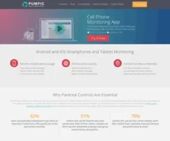 Pumpic.com(Cell Phone Parental Control App for Tracking Children) Screenshot