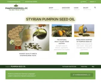 Pumpkinseedoil.cc(Pumpkin Seed Oil Styrian Pumpkin Oil) Screenshot