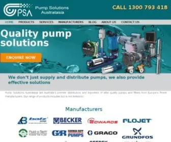 Pumpsolutions.com.au Screenshot