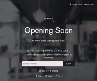 Punamiapparel.com(Punami) Screenshot