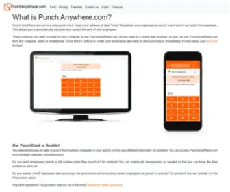 Punchanywhere.com(Web PunchClock) Screenshot