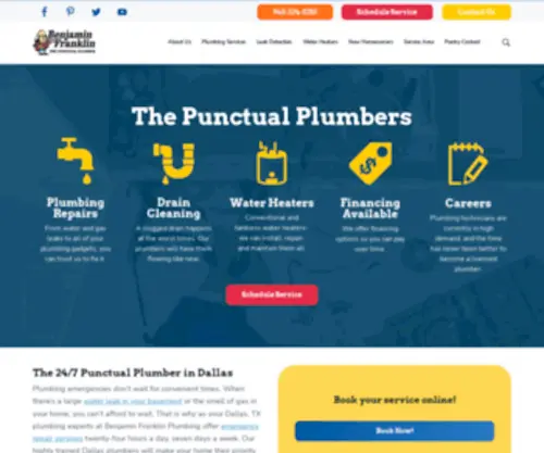 Punctualplumberhouston.com(Benjamin Franklin Plumbing) Screenshot