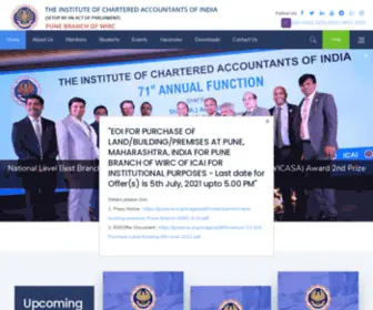 Puneicai.org(THE INSTITUTE OF CHARTERED ACCOUNTANTS OF INDIA) Screenshot