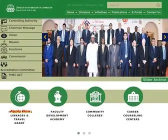 Punjabhec.gov.pk(Punjab Higher Education Commission) Screenshot