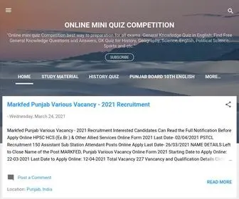 Punjabiquiz.online(ONLINE MINI QUIZ COMPETITION) Screenshot