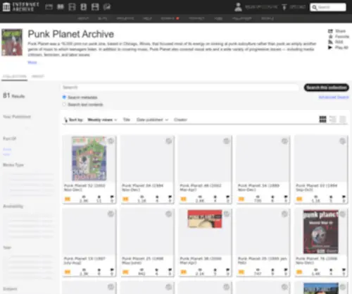Punkplanet.com(Punk Planet) Screenshot