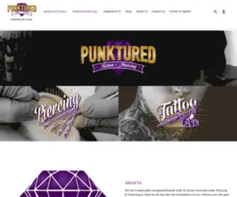 Punktured.com.au(Professional Tattoo &amp; Piercing Studios &amp; Jewellery) Screenshot