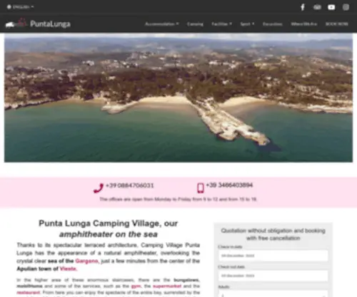 Puntalunga.it(Punta Lunga Camping Village) Screenshot