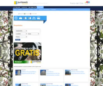 Puntaweb.com(Punta del Este en la web) Screenshot