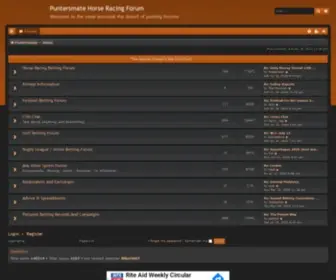 Puntersmate.net(Puntersmate Horse Racing Forum) Screenshot