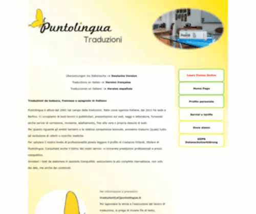 Puntolingua.it(Costanza Orlandi traduttrice da tedesco) Screenshot