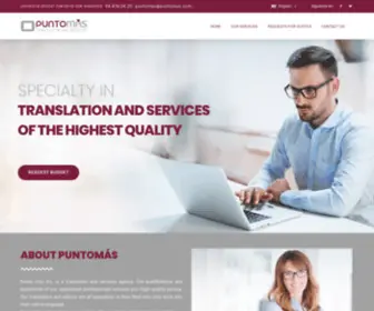 Puntomas.com(Traducción y servicios de máxima calidad) Screenshot