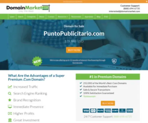 Puntopublicitario.com(Forsale Lander) Screenshot