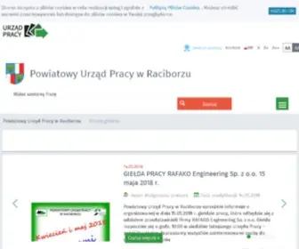 Pup-Raciborz.pl(Wortal Publicznych Służb Zatrudnienia prowadzony przez Powiatowy Urząd Pracy w Raciborzu) Screenshot