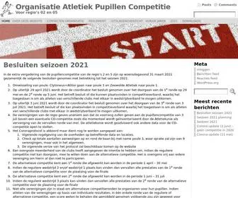 Pupillenatletiek.nl(Organisatie Atletiek Pupillen Competitie) Screenshot