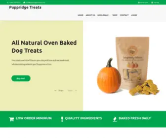 Puppridgetreats.com(All natural oven baked dog treats) Screenshot