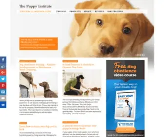 Puppyinstitute.com(Learn how to train your puppy or dog) Screenshot