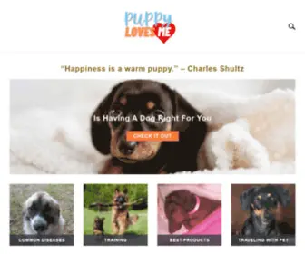 Puppylovesme.com(All about puppies) Screenshot