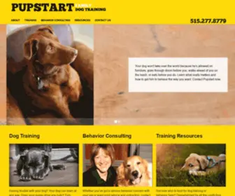 Pupstart.com(Pupstart Family Dog Training) Screenshot