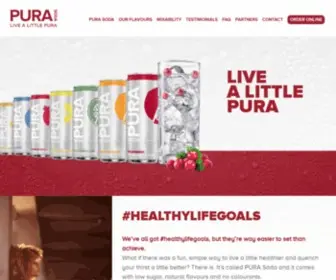 Purabeverageco.com(Pura Soda) Screenshot