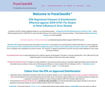 Puracleenrx.com(Non-toxic Products for your home) Screenshot
