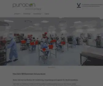 Puracon.com(Validierung, Verpackung und Logistik für Medizinprodukte) Screenshot