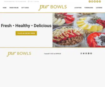 Purbowls.com(Build your own Acai Bowl) Screenshot