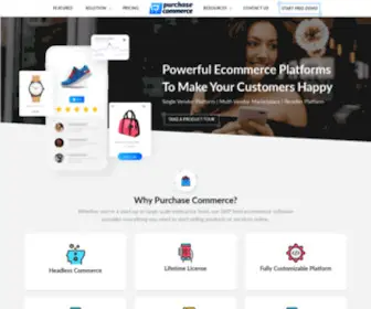 Purchasecommerce.com(Best Ecommerce Software to Make Your Customers Happy) Screenshot