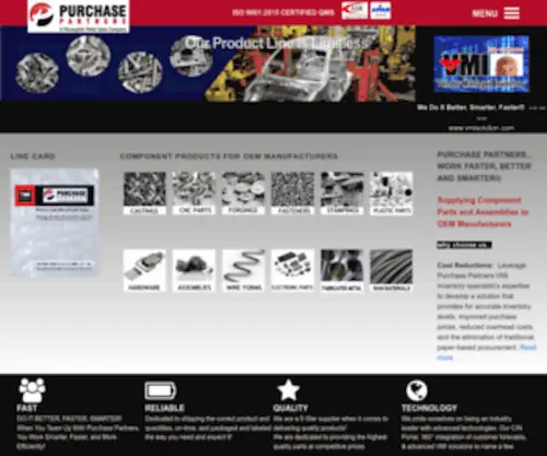 Purchasepartners.com(OEM replacement parts VMI supplier fasteners hardware assemblies mro tools) Screenshot
