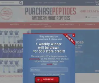 Purchasepeptides.com(Buy Peptides) Screenshot